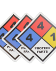 PROTEIN HAZARD STICKER